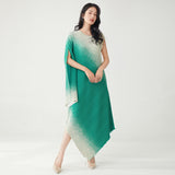 2025 Hot trade  dress summer women's high-end dress dress loose large size fashion gradual change irregular temperament long dress