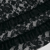 2025 Black Sexy Brocade Lace Hollow Perspective Split Dress popular  Autumn Fashion New Women's Long Dress