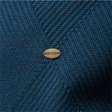 HULIANFU 2025 Men's sweater autumn men's cardigan jacket new solid color lapel jacquard sweater turtleneck casual knitted sweater