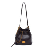 HULIANFU 2025 retro fashion bucket bag women's popular new high-end underarm bag trendy niche shoulder messenger bag
