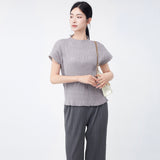2025 short-sleeved t-shirt women's summer 2025 new loose solid color simple temperament commuter versatile top Popular style
