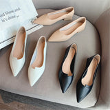 2025 999-3 Huidong women's shoes Korean version pointed head leather soft sole thick heel low heel shoes women's low heel two wear  single shoes women