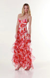 HULIANFU popular new spring and summer off-the-shoulder 2025 women's clothing fashion chiffon printing fairy long temperament evening dress dress