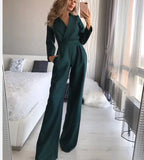 HULIANFU 2025 New Popular trade spring and summer Chinese long skirt new Chinese jumpsuit diagonal mid-waist temperament commuter jumpsuit