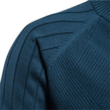 HULIANFU 2025 Men's sweater autumn men's cardigan jacket new solid color lapel jacquard sweater turtleneck casual knitted sweater