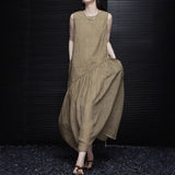 2025 Khaki a-word dress women's  summer new temperament high-end exquisite super good-looking and thin