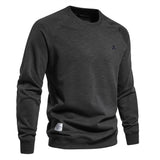HULIANFU 2025 popular spring and autumn new leading sweater Popular trade men's loose casual solid color round neck pullover sweater trendy men