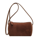 HULIANFU 2025 This year, Boston bags are popular, autumn and winter retro popular new niche design messenger bags, women's matte cylinder bags.