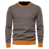 HULIANFU 2025 Knitted top men's Popular trade backing autumn and winter men's crew neck men's personalized men's jumper