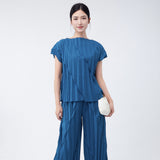 2025 short-sleeved T-shirt women's clothing 2025 new solid color simple and versatile loose and thin commuter jumper top