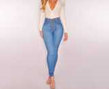 2025 Wish  eBay Hot Women's Jeans High Waist Sexy Stretch Slim Jeans Women