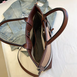 2025 New plaid canvas handbag,  retro child and mother bag, contrasting colors, versatile texture, tote bag can be crossed on one shoulder