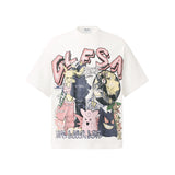 T996 n Street Summer Subculture Neutral High Sense Cartoon Printing Design Men's Loose Short Sleeve T-Shirt