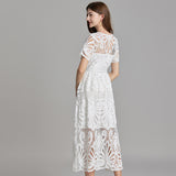Real shot, high-end new product water-soluble strange button-closed waist pendulum dress, high-waisted A-shaped skirt