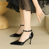 2025 811-8 One-word with hollow bag head high heels women's summer 2025 new sexy pointed thin heel high heel sandals