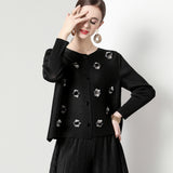Miyake Hot Trade Loose and Versatile Three-dimensional Decorative Design Sense Folded Small Jacket Casual Long Sleeve Top Women