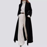 HULIANFU 2025 autumn and winter 2025 New women's clothing  casual long solid color warm woolen coat coat