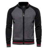 HULIANFU 2025 popular autumn and winter sweater men's new casual knitted sweater, men's jacket fashionable casual splicing men's sweater