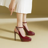 2025 1233-2 Sexy one-word bag head rear empty high-heeled sandals women's summer new pointed thin heel waterproof table high heels