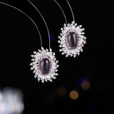 2025 Summer simple temperament niche high-end earrings fashionable small fresh geometric fireworks earrings zircon jewelry wholesale