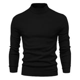 HULIANFU 2025 Autumn and winter New Popular trade thickened warm sweater men's, medium collar slim men's sweater men's multi-color knitted sweater