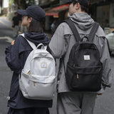2025 Large capacity women's backpack women's high-end black and white schoolbag simple junior high school high school college student backpack
