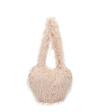 HULIANFU 2025 autumn and winter plush bag popular new Mori sweet girl personality love single shoulder crossbody armpit bag tide