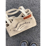 HULIANFU 2025 Large capacity bag female Korean version ins college student class schoolbag simple literary canvas shoulder bag tote bag female