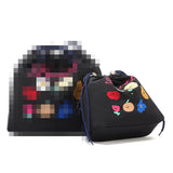 HULIANFU 2025 Spring New Picnic Friends Club Bucket Bag Women's Japanese Outdoor Leisure Embroidery Fruit Shoulder Crossbody Bag