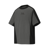 8542 n street retro neutral versatile stitching high-end embroidery design men's slightly loose short-sleeved T-shirt