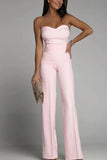 HULIANFU Cross-border spring and summer new women's clothing, Popularan, 2025n Popular trade,  new sexy slim tube top straight jumpsuit