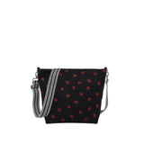 HULIANFU 2025 popular summer new corduroy cloth casual bucket bag fashion fruit strawberry cherry print tide shoulder messenger bag