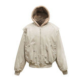 K21 n retro popular autumn and winter street tide metal buckle design men's thickened thermal seat mountain carving hooded cotton clothes