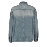 hulianfu Denim Glamorous Single Breasted High Split Mini Dress