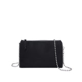 HULIANFU 2025 Bag women's new New style high-end bead chain messenger bag retro matte leather velvet small bag shoulder bag