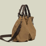 HULIANFU 2025 Japanese tote bag women's large-capacity canvas bag retro commuter handbag shoulder messenger bag popular