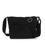 HULIANFU 2025 wholesale solid color retro nylon cloth bag new simple women's shoulder bag outdoor sports and leisure messenger