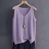 80-100 kg, fat mm loose belly cover large size ice silk suspender vest women's knitted bottoming shirt sleeveless top women's