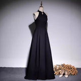 2025 Black evening dress female  new  high sense adult piano performance cello solo performance graduation