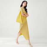 2025 Spring and summer fashion women's clothing Popular trade pleated dress new irregular fashion temperament elegant dress long dress Popular style