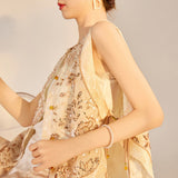 Guofeng  summer new bead embroidery new Chinese sequin fishtail skirt vest trousers set N4030