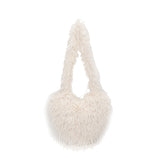 HULIANFU 2025 autumn and winter plush bag popular new Mori sweet girl personality love single shoulder crossbody armpit bag tide