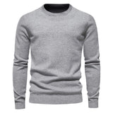 HULIANFU 2025 10-Color autumn and winter New Popular trade thickened sweater men's, crew neck slim-fitting men's sweater men's knitted sweater top