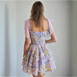HULIANFU popular direct sales 2025 New  women's clothing fashion three-dimensional flower embroidery hip-wrapped sexy suspender dress