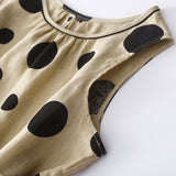Sleeveless vest polka dot printing dress women's Popularan  new summer new literary and retro thin women's dress