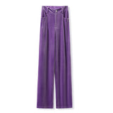 Autumn new high-end design mulberry silk new Chinese printed top fashion casual trousers set M7099