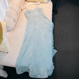 2025 niche design three-dimensional flower lace suspender dress temperament high-end celebrity vacation dress summer