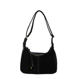 HULIANFU 2025 Large capacity women's bag popular new Maillard style matte retro high-end college student class shoulder messenger bag