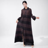 2025 pleated clothes plus size dress spring high-end clothing wholesale Popular trade middle east muslim robe women's dress