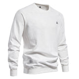 HULIANFU 2025 popular spring and autumn new leading sweater Popular trade men's loose casual solid color round neck pullover sweater trendy men